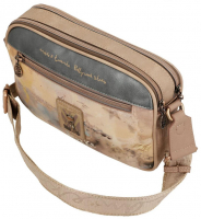 Anekke 'Hollywood' Schultertasche 2Hauptreißverschlüsse braun