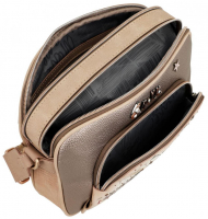 Anekke 'Hollywood' Schultertasche 2Hauptreißverschlüsse braun