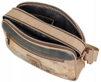 Anekke 'Hollywood' Schultertasche 2Hauptreißverschlüsse braun