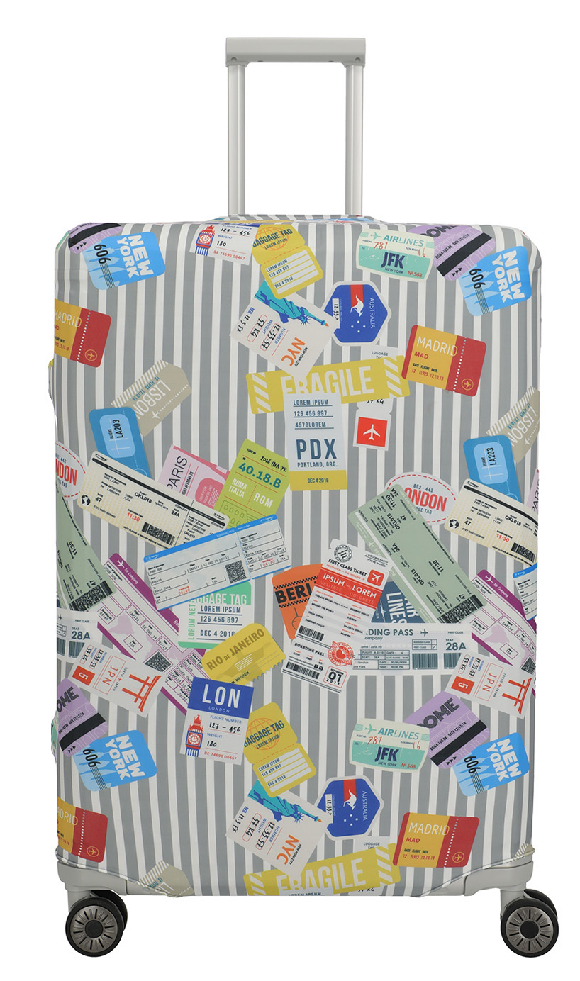 Travelite 'Accessoires' Kofferhülle L bis 77cm Tickets multi.color