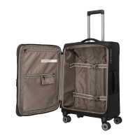 Travelite 'Crosslite' 4-Rad Trolley M 66cm 3,3kg erw. 61/66l schwarz
