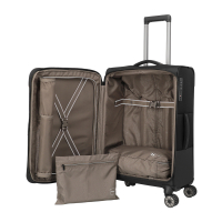 Travelite 'Crosslite' 4-Rad Trolley M 66cm 3,3kg erw. 61/66l schwarz