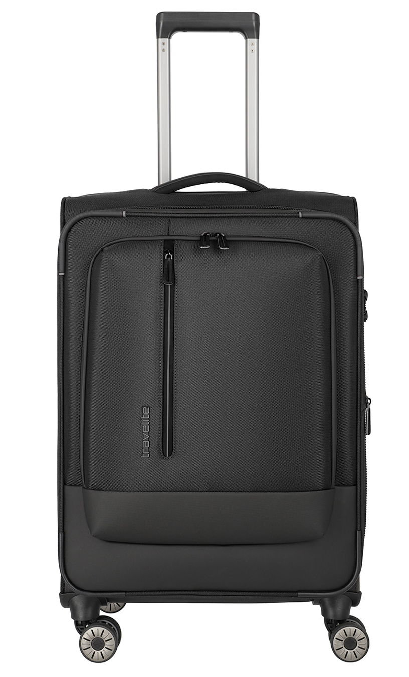 Travelite 'Crosslite' 4-Rad Trolley M 66cm 3,3kg erw. 61/66l schwarz