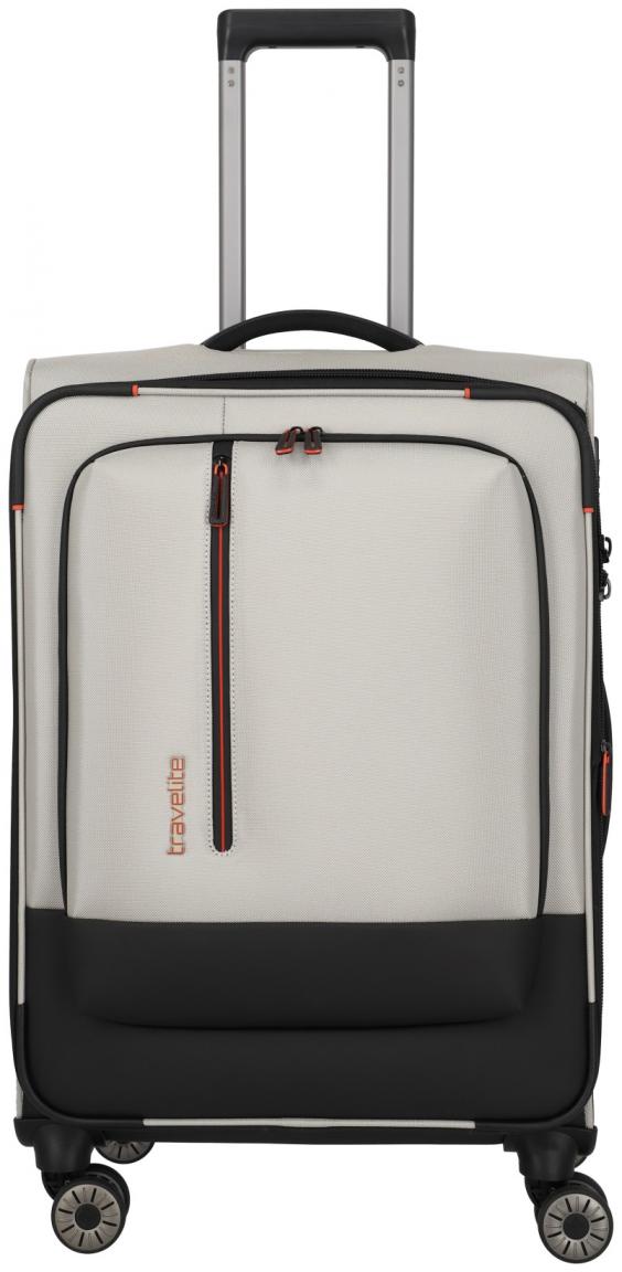 Travelite 'Crosslite' 4-Rad Trolley M 66cm 3,3kg erw. 61/66l natur