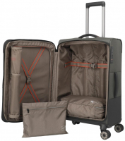 Travelite 'Crosslite' 4-Rad Trolley M 66cm 3,3kg erw. 61/66l oliv