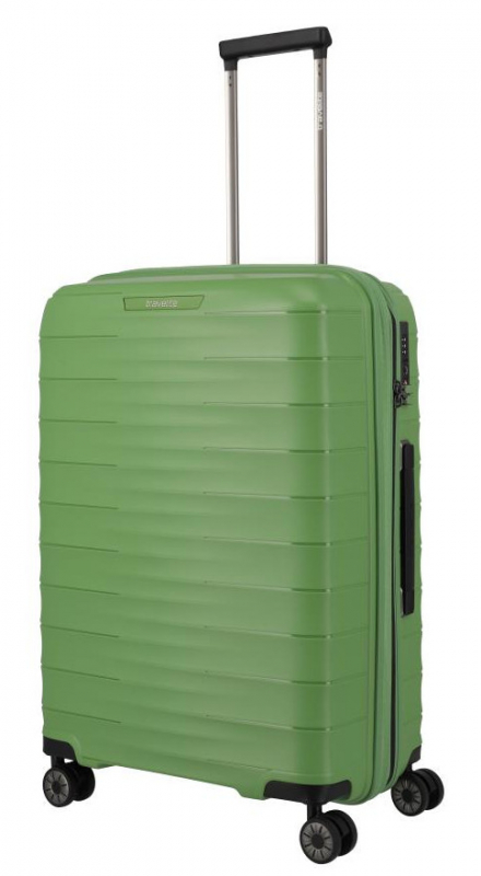 Travelite 'Mooby' 4-Rad Trolley M 66cm 3,4kg erw. 73/80l grün