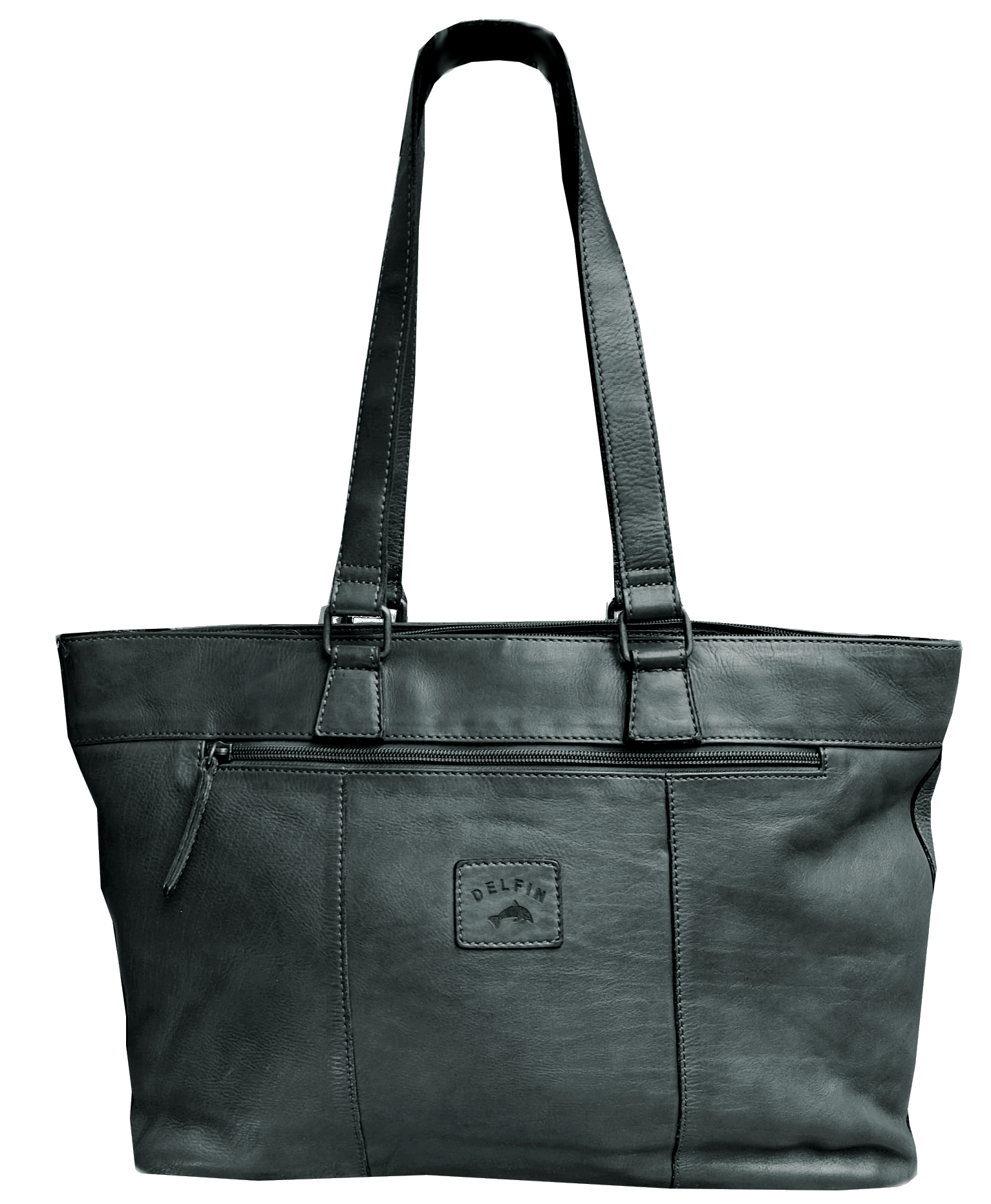 Jocorda 'Ebba' Shopper  echtes, gewaschenes Leder schwarz