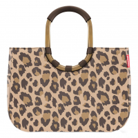 Reisenthel  'loopshopper L' mit farbig veredeltem Aluminiumgriff frame leo macchiato