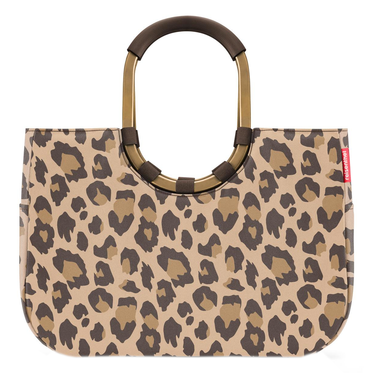 Reisenthel  'loopshopper L' mit farbig veredeltem Aluminiumgriff frame leo macchiato