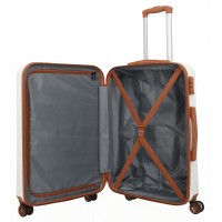 Travelite 'Bali' 4-Rad Trolley M 67cm 3,3kg 65L Weiß/Cognac