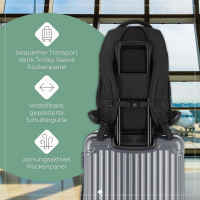 Travelite 'Basics' Rucksack Melange 22l schwarz