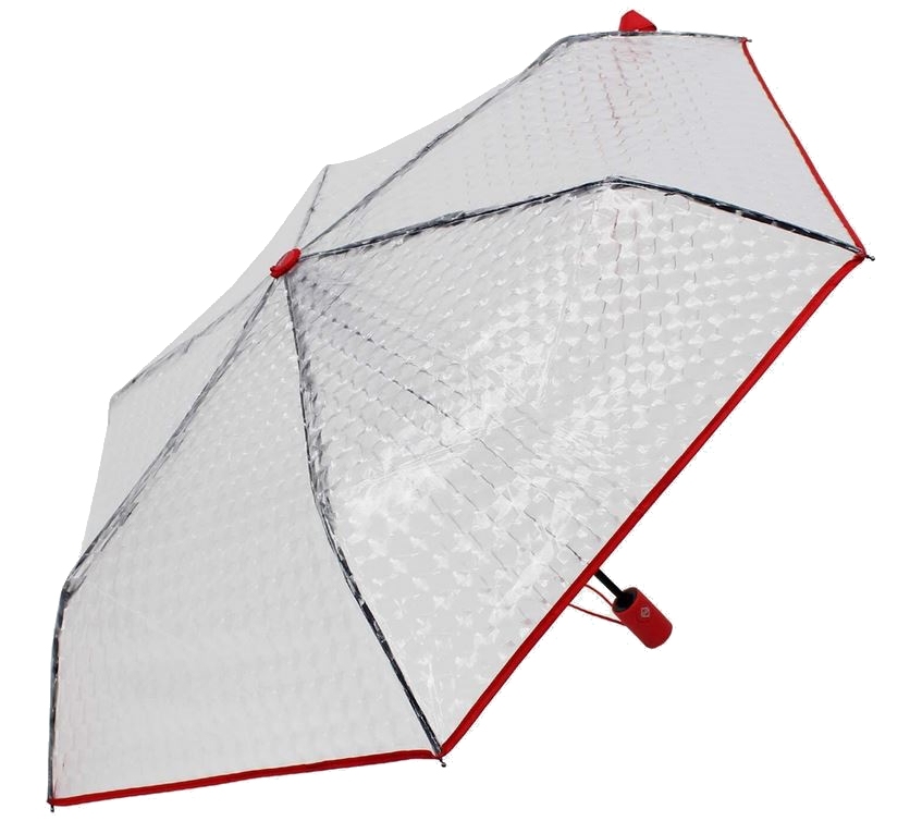 iX-brella 'Mini AC' Auf/zu-Automatik transparent clear-red