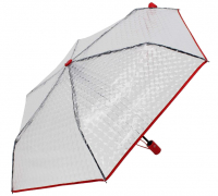 iX-brella 'Mini AC' Auf/zu-Automatik transparent clear-red