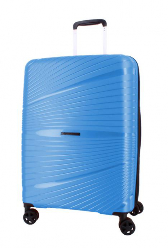 Franky 4-Rad TrolleyM 66cm 80/87l erweiterbar superleicht 2,88kg Polypropylen metallic blue