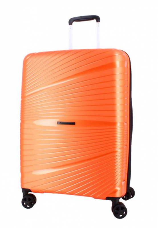 Franky 4-Rad TrolleyM 66cm 80/87l erweiterbar superleicht 2,88kg Polypropylen metallic orange