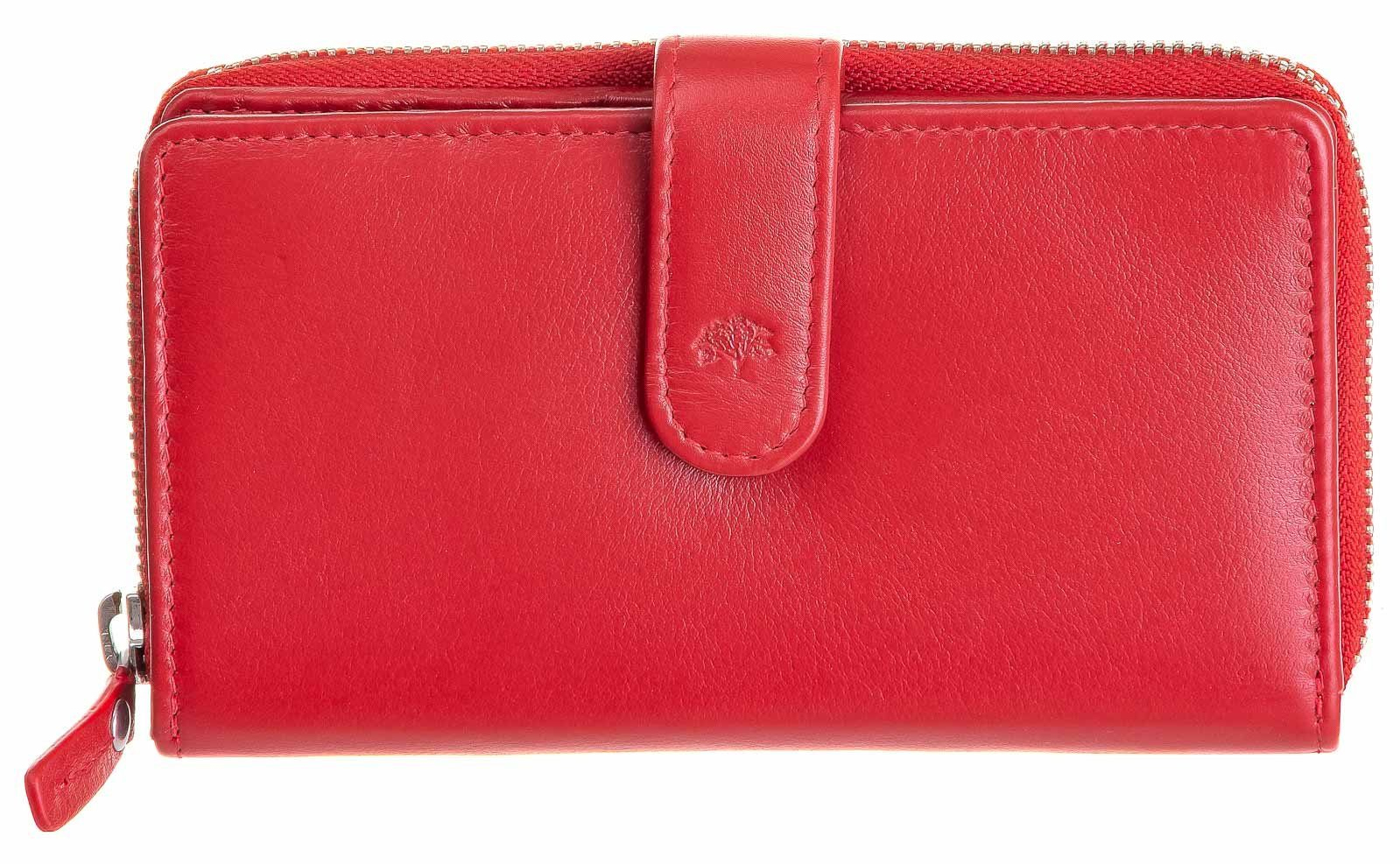 Prato 'LM Shahid' Geldbörse mit RVrund RFID-Schutz echt Leder rot