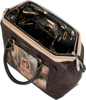 Anekke 'Dreamverse' Handbag Umhängetasche mit Kurzgriff anthrazit / braun