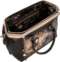 Anekke 'Dreamverse' Handbag Umhängetasche mit Kurzgriff anthrazit / braun