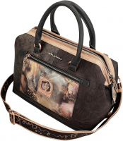 Anekke 'Dreamverse' Handbag Umhängetasche mit Kurzgriff anthrazit / braun