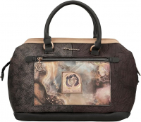 Anekke 'Dreamverse' Handbag Umhängetasche mit Kurzgriff anthrazit / braun