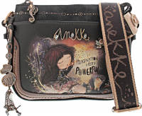 Anekke 'Dreamverse' Handbag Umhängetasche anthrazit / braun