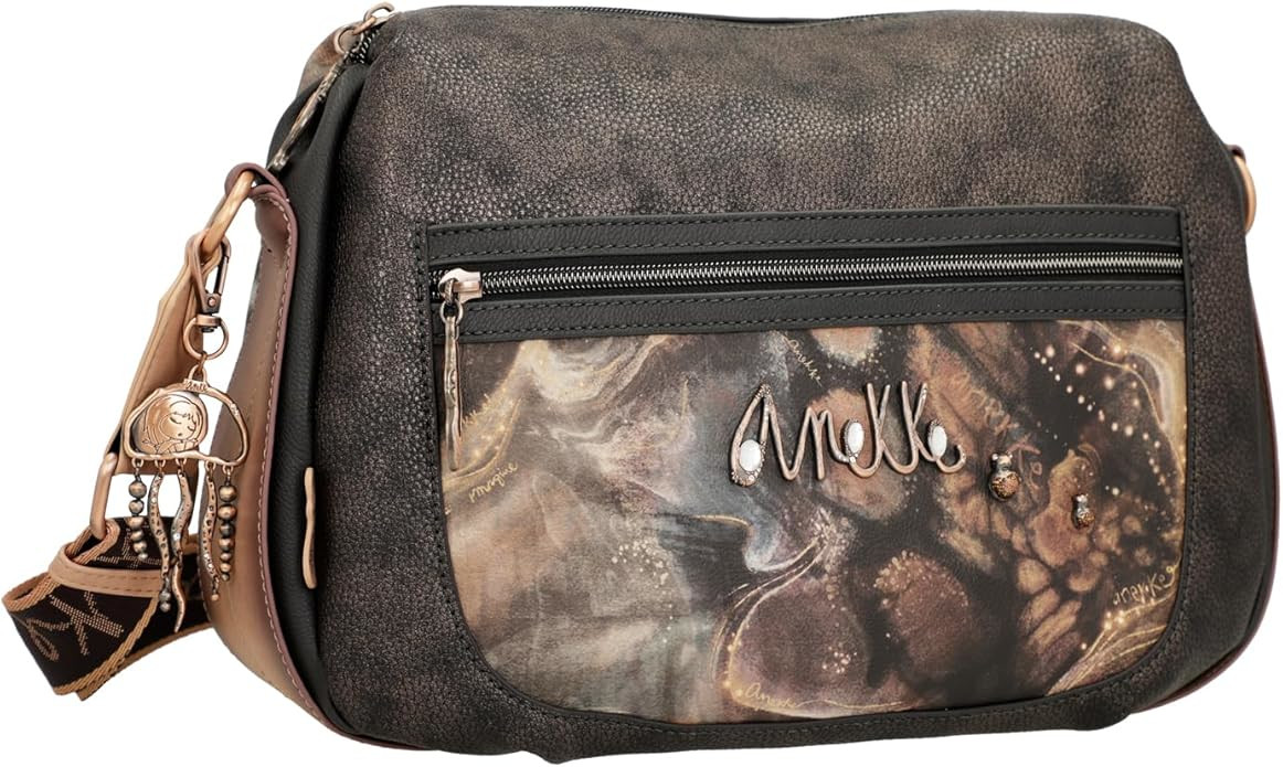Anekke 'Dreamverse' Handbag Umhängetasche anthrazit / braun