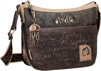 Anekke 'Dreamverse' Handbag Umhängetasche anthrazit / braun