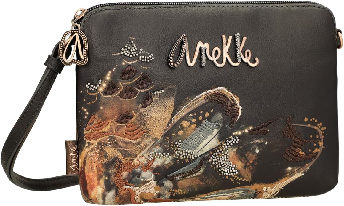 Anekke 'Dreamverse' Handbag Umhängetasche klein anthrazit / braun