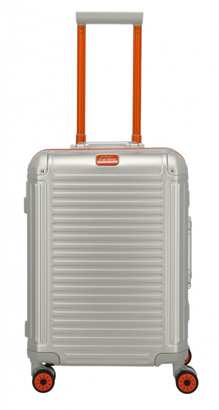 Travelite 'Next' 4-Rad-Bordtrolley S 55cm 4,2 kg 39l  Aluminium silber-orange