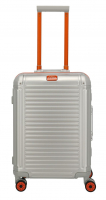 Travelite 'Next' 4-Rad-Bordtrolley S 55cm 4,2 kg 39l  Aluminium silber-orange