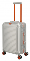 Travelite 'Next' 4-Rad-Bordtrolley S 55cm 4,2 kg 39l  Aluminium silber-orange