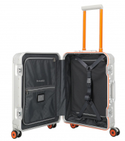Travelite 'Next' 4-Rad-Bordtrolley S 55cm 4,2 kg 39l  Aluminium silber-orange
