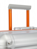 Travelite 'Next' 4-Rad-Bordtrolley S 55cm 4,2 kg 39l  Aluminium silber-orange