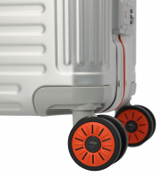 Travelite 'Next' 4-Rad-Bordtrolley S 55cm 4,2 kg 39l  Aluminium silber-orange