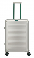 Travelite 'Next' 4-Rad-Trolley M 67cm 5,3 kg 69l  Aluminium silber-grün