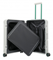 Travelite 'Next' 4-Rad-Trolley M 67cm 5,3 kg 69l  Aluminium silber-grün