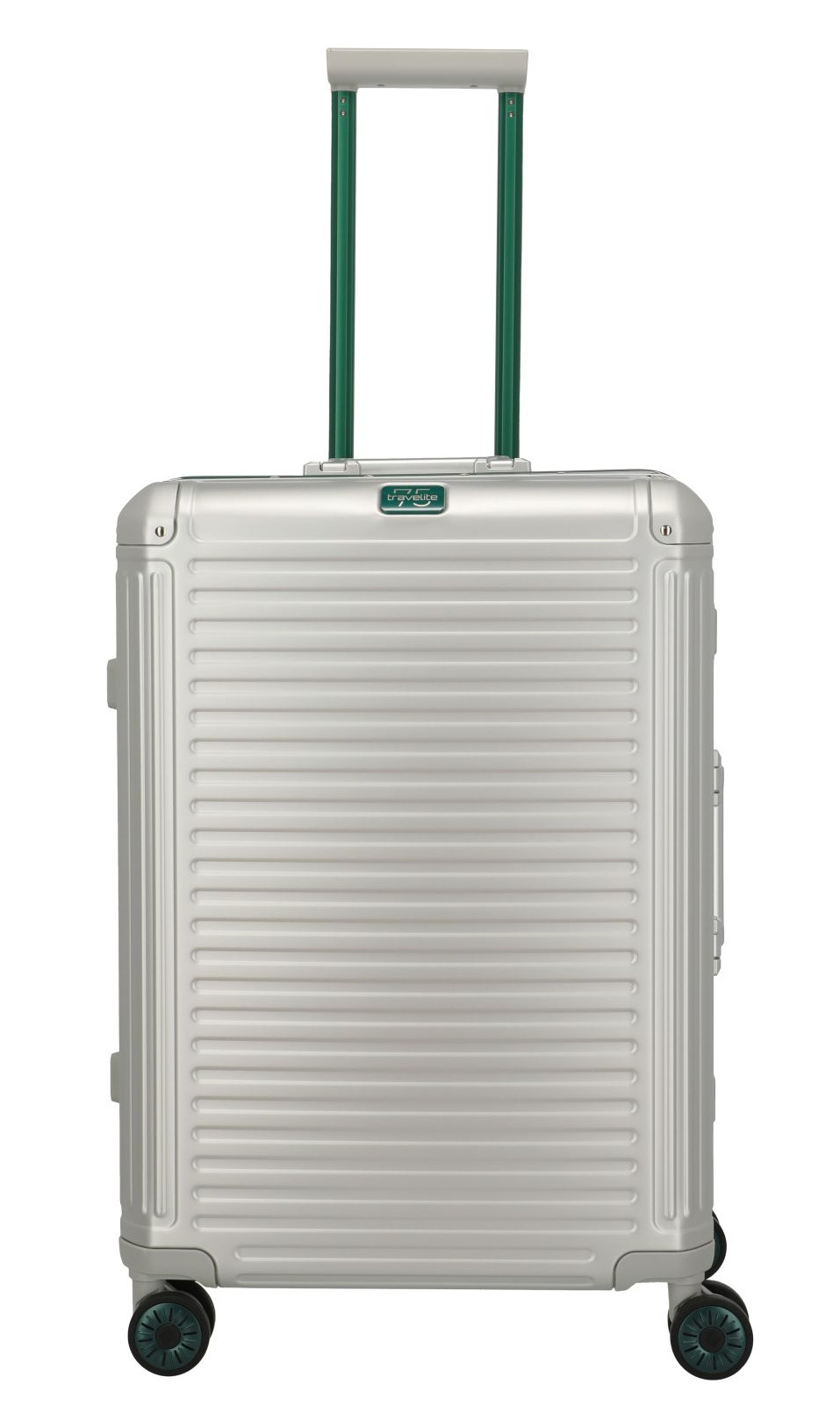 Travelite 'Next' 4-Rad-Trolley M 67cm 5,3 kg 69l  Aluminium silber-grün