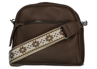 New Bags Damenschultertasche 4 RV schlamm 