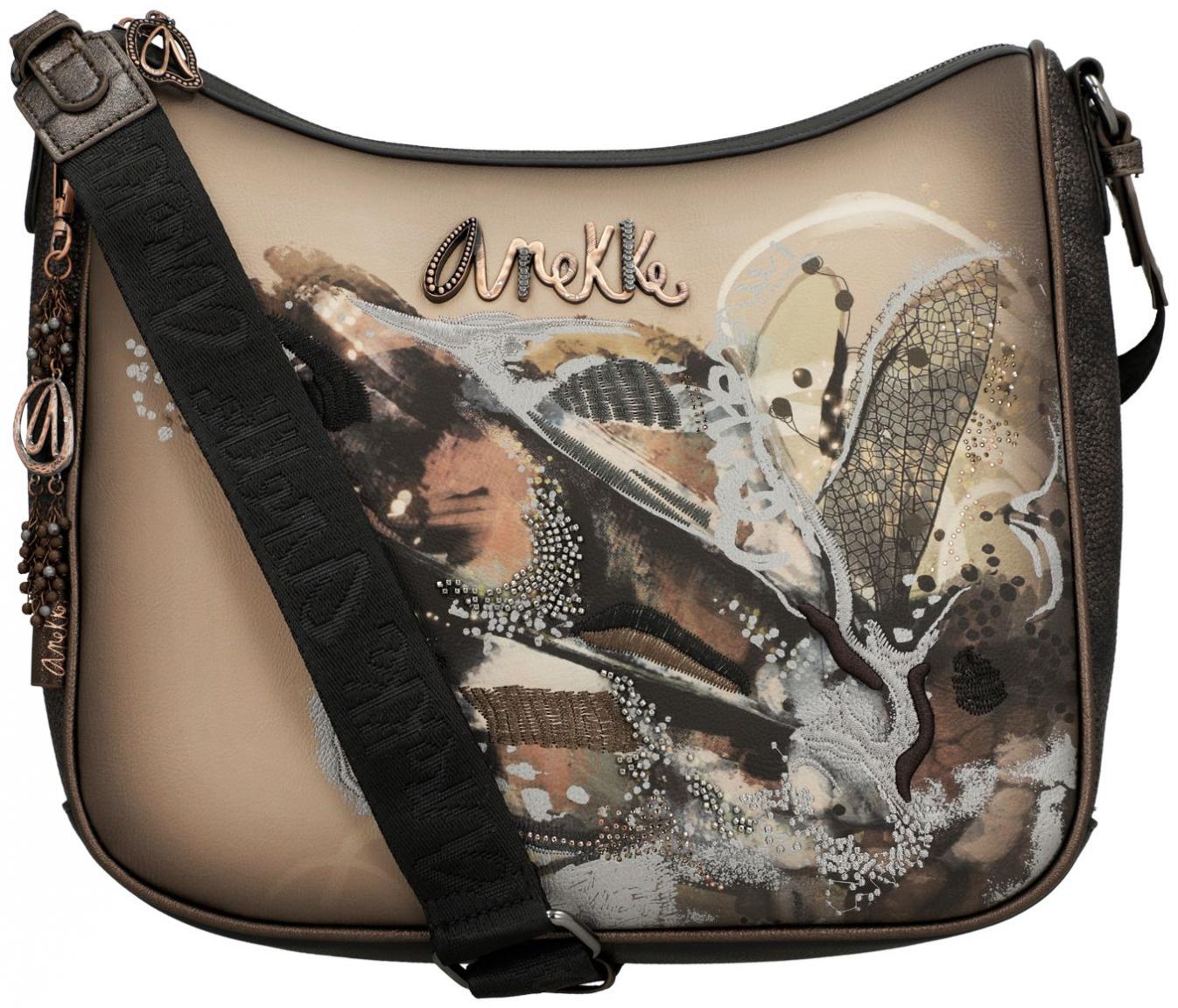Anekke 'Dreamverse' Handbag Umhängetasche anthrazit / braun