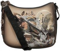 Anekke 'Dreamverse' Handbag Umhängetasche anthrazit / braun
