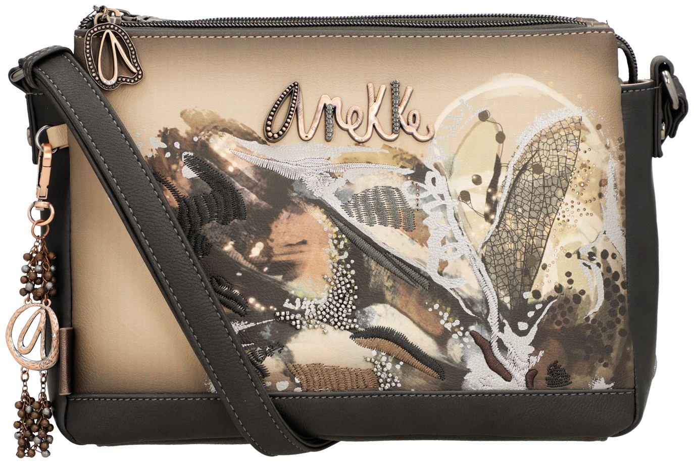 Anekke 'Dreamverse' Handbag Umhängetasche anthrazit / creme