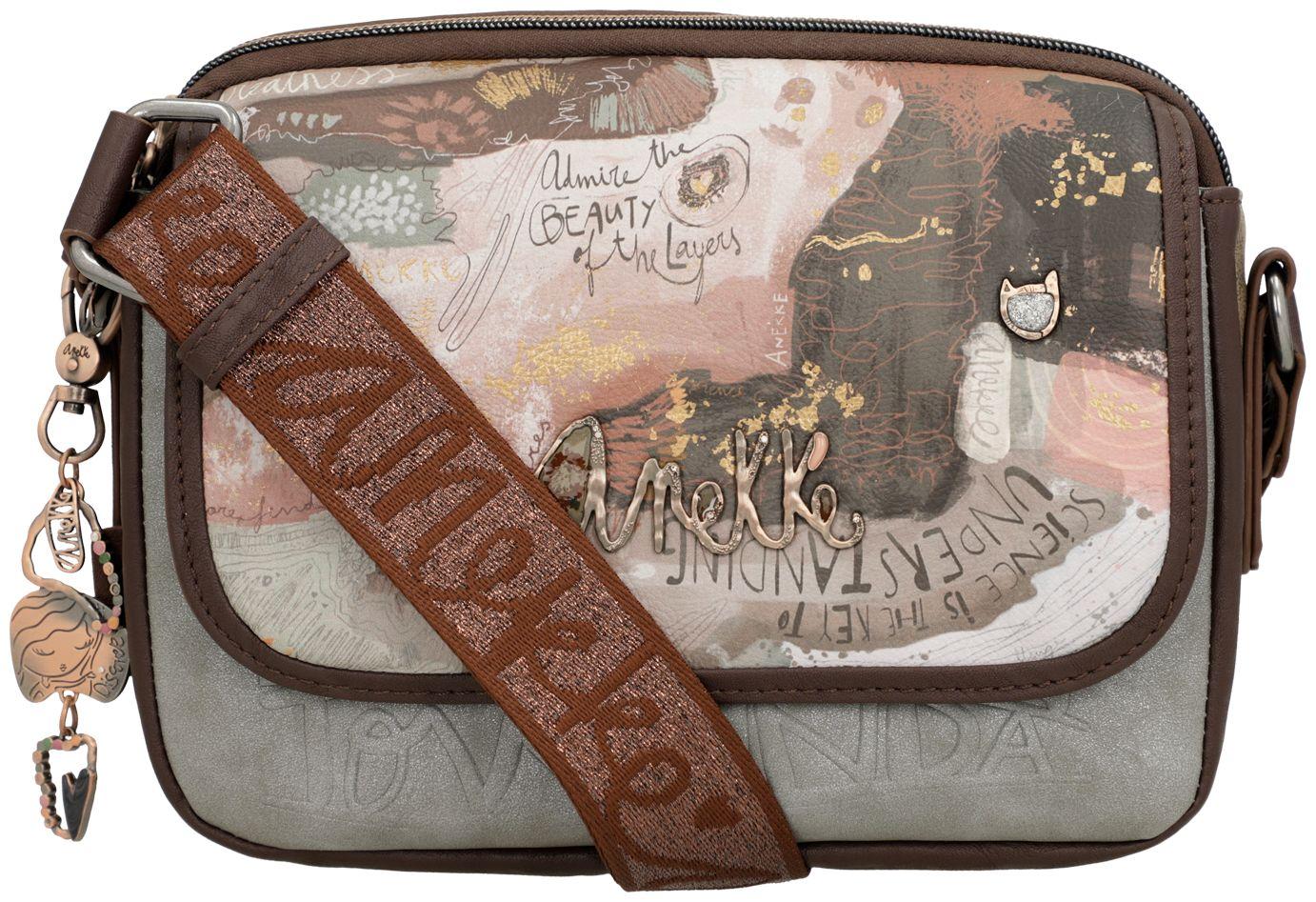 Anekke 'Core' Handbag Umhängetasche braun / grau
