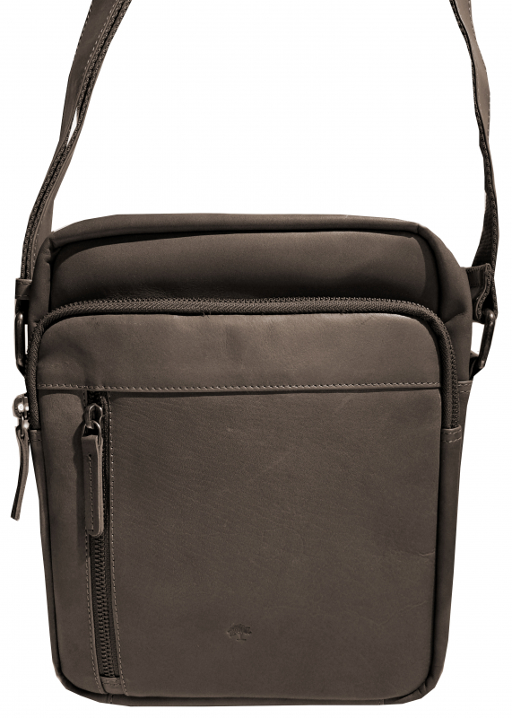 Prato 'Oil Pull Up' Umhängetasche echt Rindleder dark brown