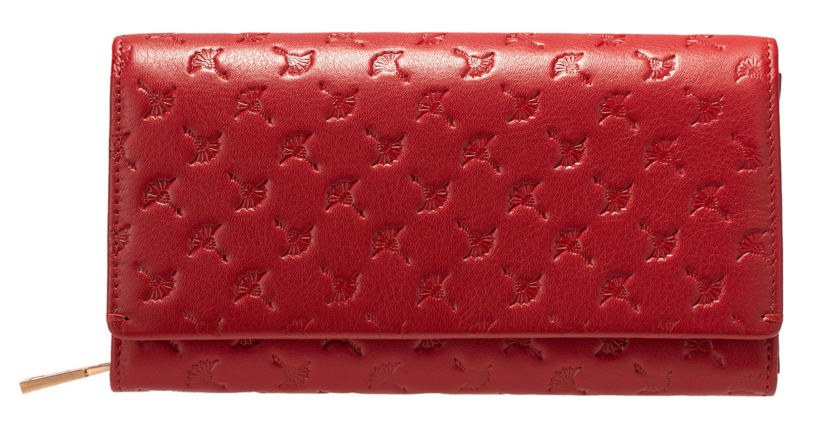 Joop 'Leggero Stampa' Europa Purse IH11f Damenlangbörse RFID darkred