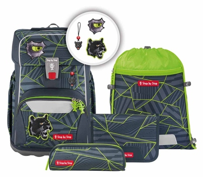 Step by Step 'Dark Cat Chiko' Giant Schulrucksack 5-tlg.