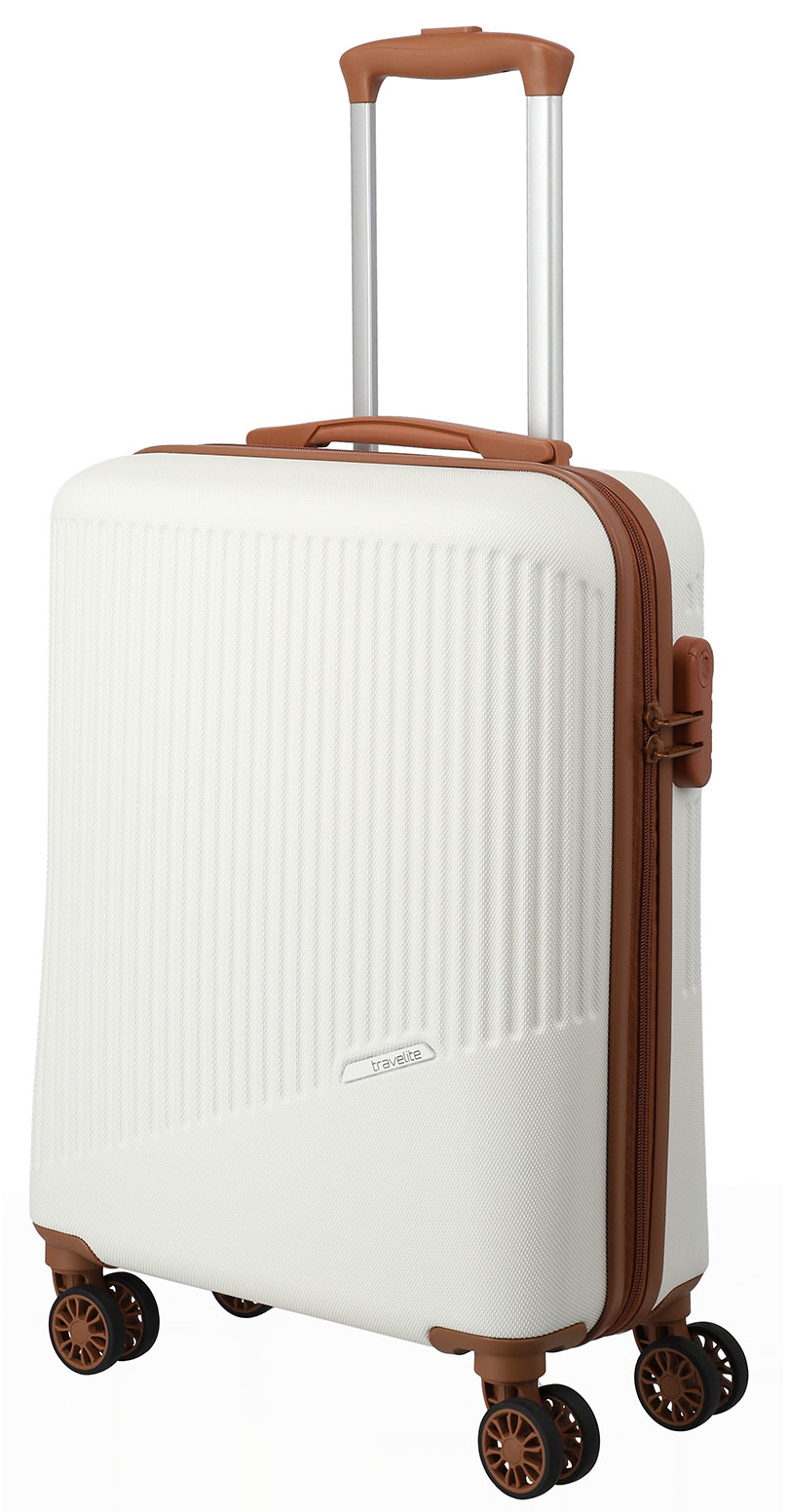 Travelite 'Bali' 4-Rad Trolley S 55cm 2,5kg 34L Weiß/Cognac