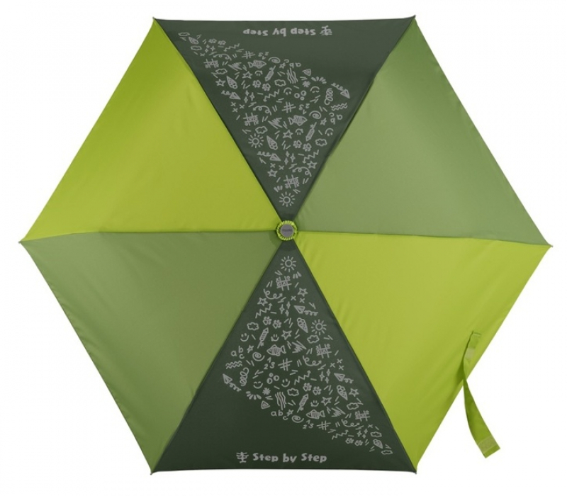 Step by Step & doppler 'Green' Regenschirm mit Magic Rain Effect grün