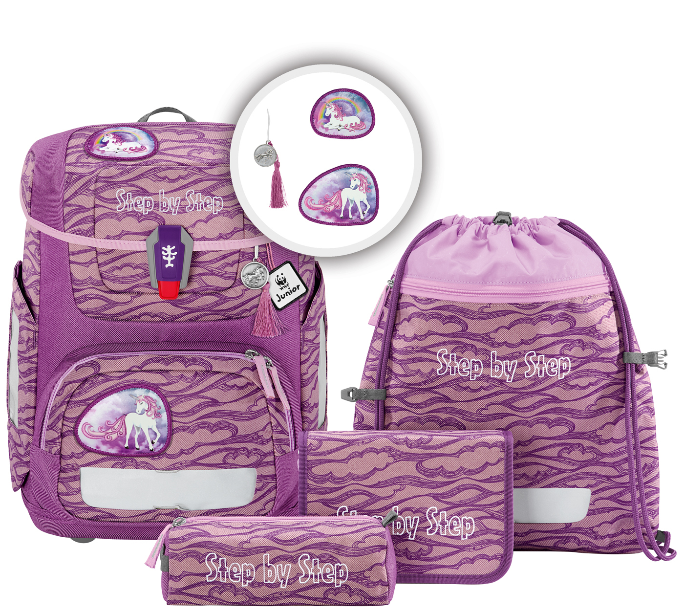 Step by Step 'Lovely Unicorn Nuala' Circle Schulrucksack-Set 5tlg. 1250g 21l