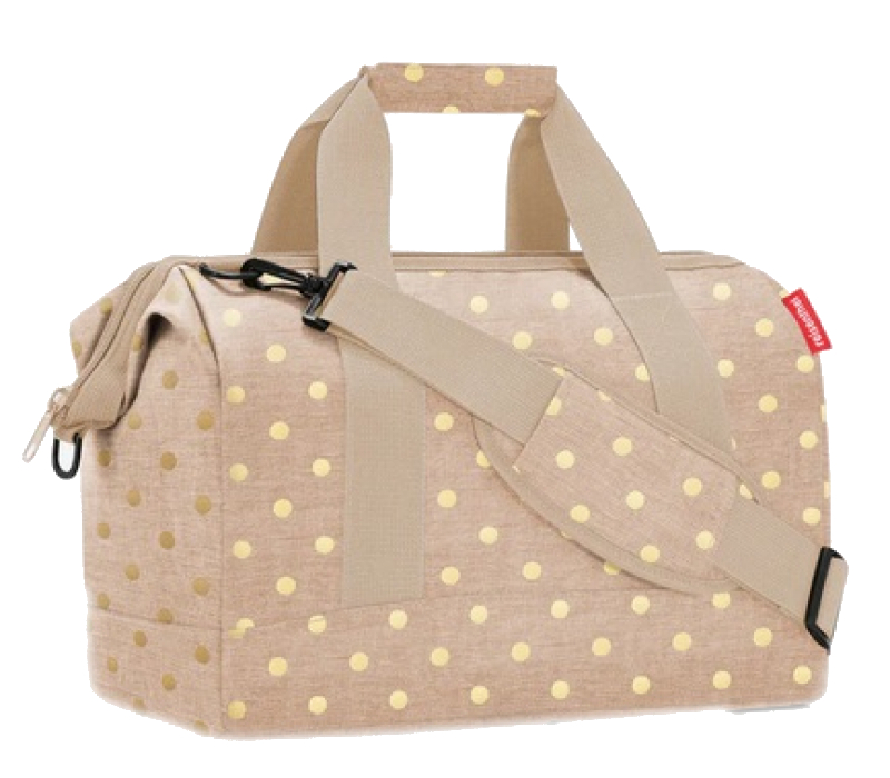 Reisenthel 'Allrounder M' metallic dots coffee