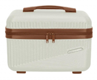 Travelite 'Bali' Beautycase aufsteckbar leicht und stabil 17l 1,1kg weiß/cognac